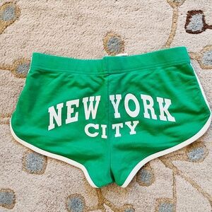 Women’s Tiny Shorts Green/White Size Small (Juniors)